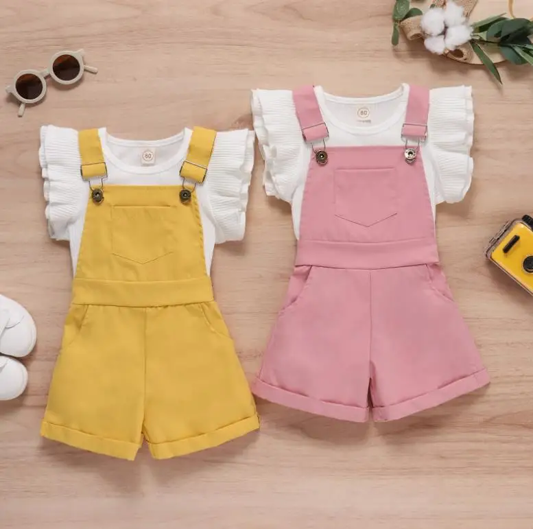 Toddler children baby clothing suit summer girl flying sleeves pit stripes T-shirt+shorts 2pcs/set kids outfits infant clothes
Toddler children baby clothing suit summer girl flying sleeves pit stripes T-shirt+shorts 2pcs/set kids outfits infant clothes