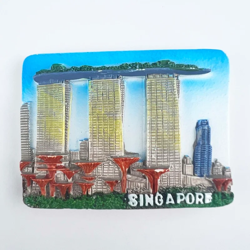 

Singapore Fridge Magnets Marina Bay Sands Hotel Tourist Souvenirs Travelling Fridge Magnetic Stickers Home Decor Wedding Gifts