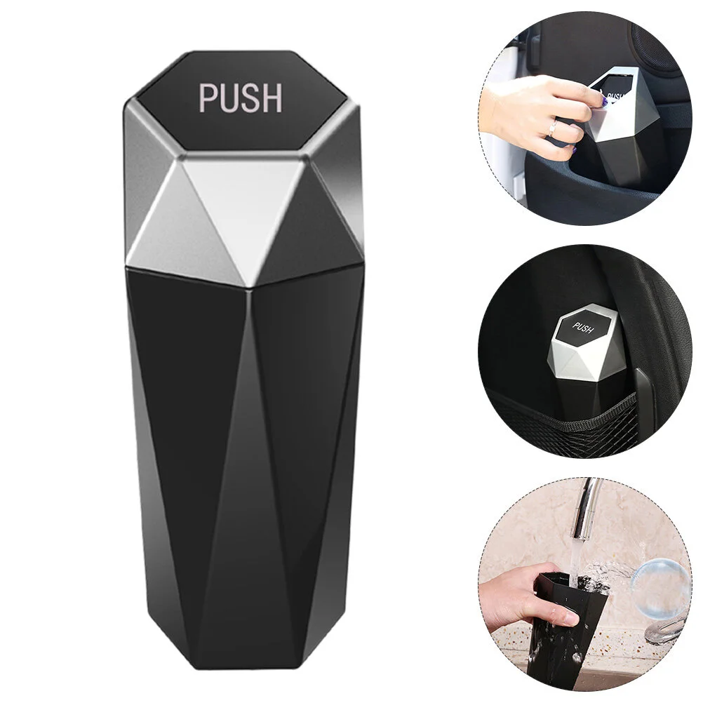 

Car Trash Can Mini Bin Plastic Bins Lids Multifunction Garbage Water Cup Rack Storage Auto Dustbin Multifunctional Cans