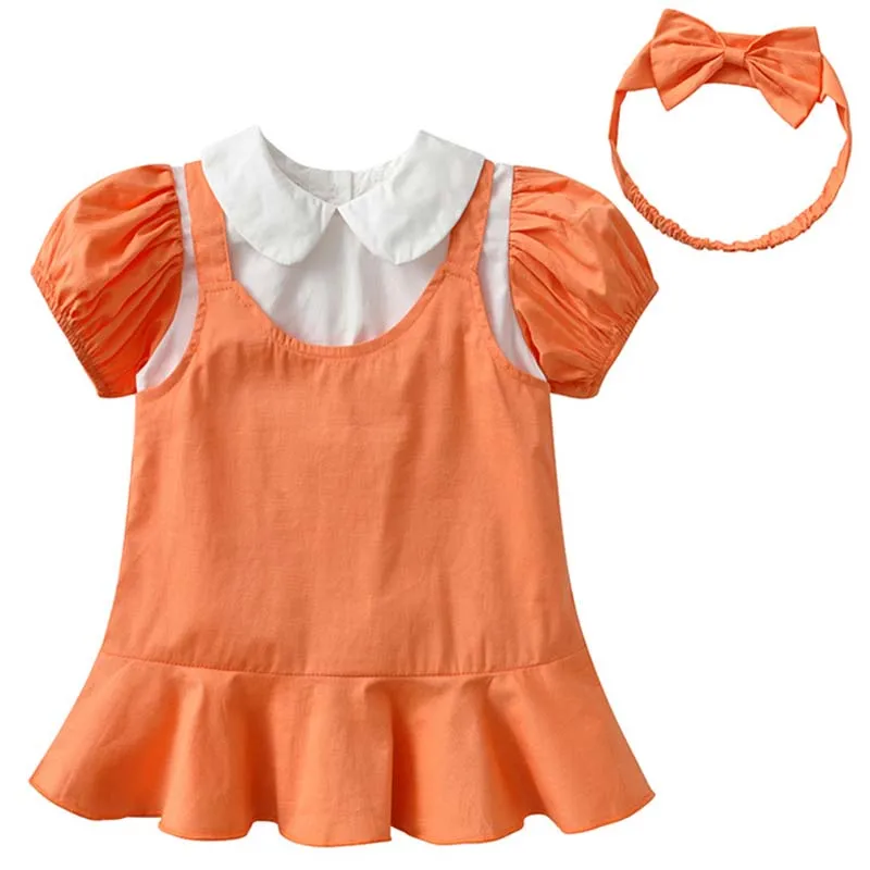 Baby Girl Dress Puff Sleeves Baby Princess Dress + Bow Headband 2PCS Outfit Fashion Korean Girl Dress Infant Clothing Summer
Baby Girl Dress Puff Sleeves Baby Princess Dress + Bow Headband 2PCS Outfit Fashion Korean Girl Dress Infant Clothing Summer