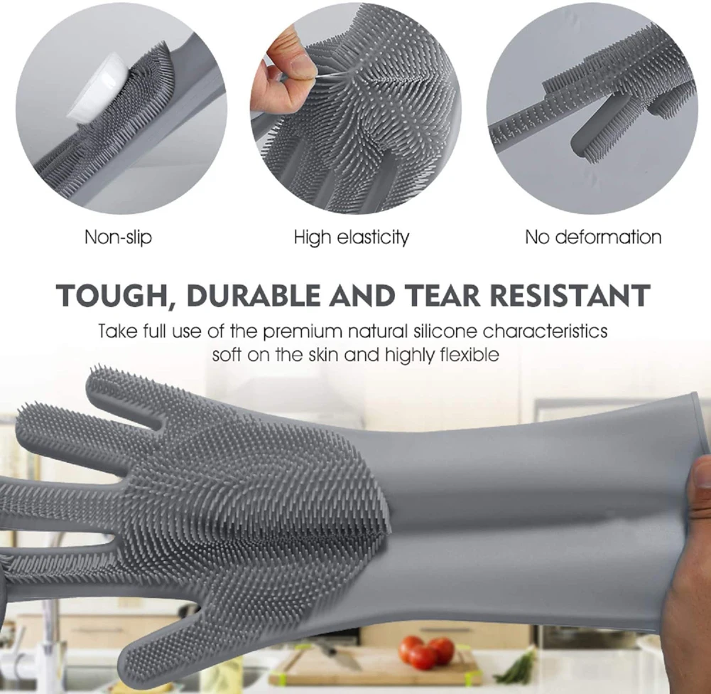 Multifunction Silicone Cleaning Gloves Silicone Dish Washing Gloves For Kitchen Household Silicone Dishwashing Gloves Clean Tool 
Multifunction Silicone Cleaning Gloves Silicone Dish Washing Gloves For Kitchen Household Silicone Dishwashing Gloves Clean Tool