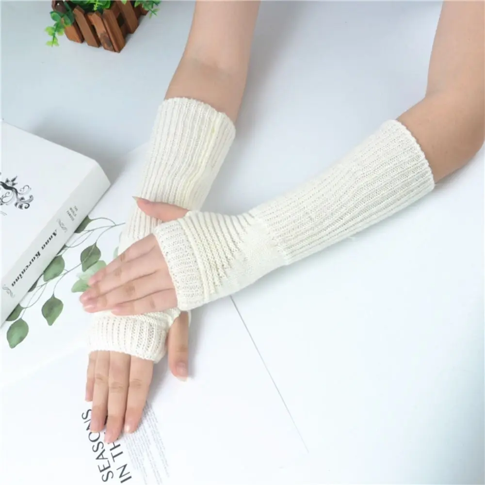 Half Finger Fingerless Gloves Outdoor Warm Knitted Arm Warmer False Sleeves Pure Color Elbow Mittens Girl
Half Finger Fingerless Gloves Outdoor Warm Knitted Arm Warmer False Sleeves Pure Color Elbow Mittens Girl