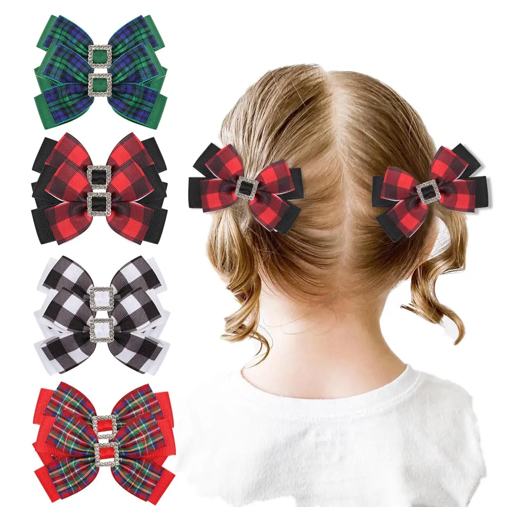 3inch 2pcs/Set Christmas Rhinestone Hair Clips Girls Red Green Plaid Bows Hairpins Festival Party Gift Children Hair Accessories
3inch 2pcs/Set Christmas Rhinestone Hair Clips Girls Red Green Plaid Bows Hairpins Festival Party Gift Children Hair Accessories