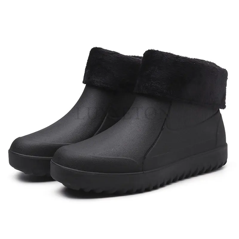Men's Rain Boots Outdoor Fashion Rubber Plus Warm Waterproof Shoes Black Red Anti-Slip Ankle Rain Boots Bottes
Men's Rain Boots Outdoor Fashion Rubber Plus Warm Waterproof Shoes Black Red Anti-Slip Ankle Rain Boots Bottes