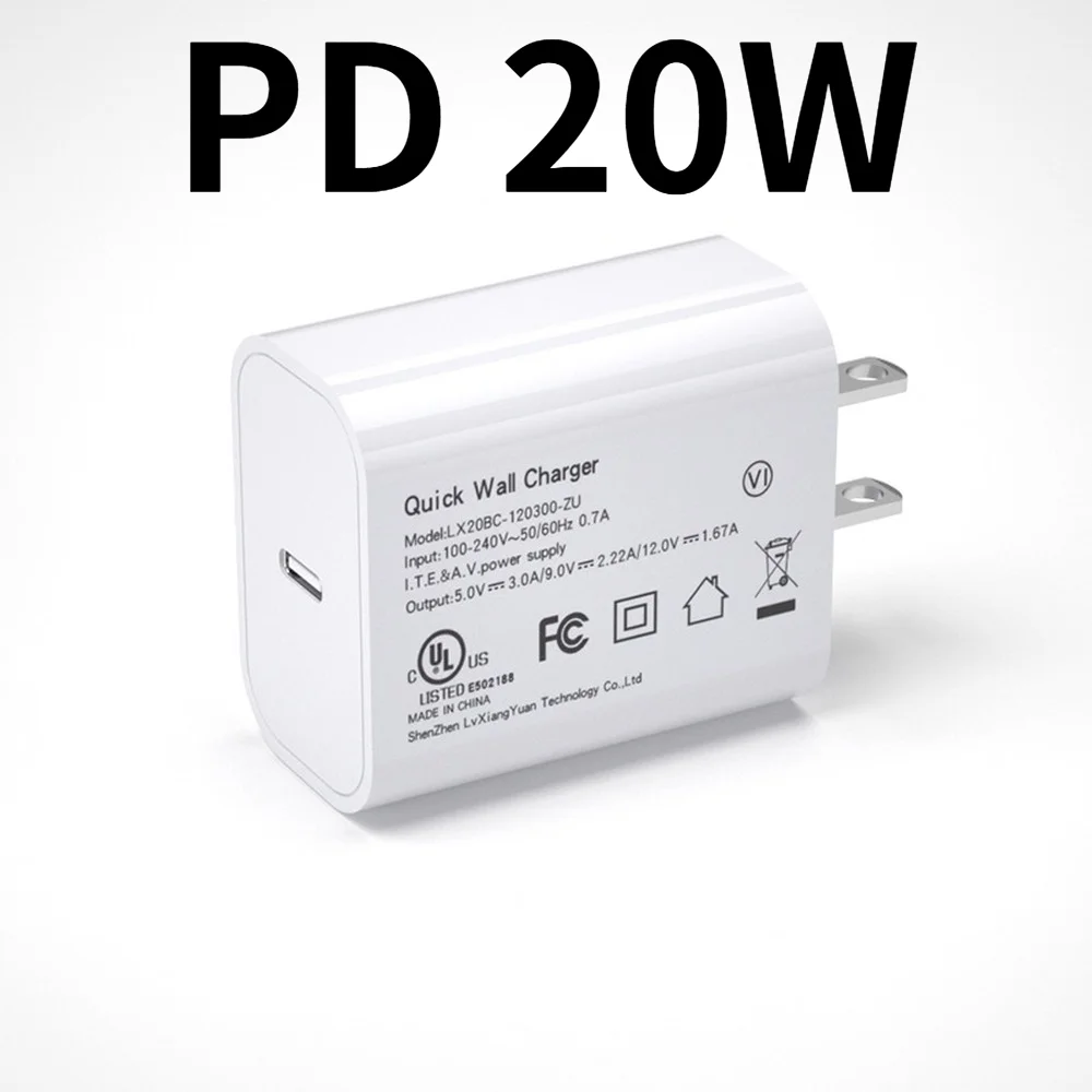 UL FCC PSE Approved US JP Plug in AC DC 20W Power Adapter Charger 5V 9V 12V Fast Charger For iPhone 13 Pro Max
UL FCC PSE Approved US JP Plug in AC DC 20W Power Adapter Charger 5V 9V 12V Fast Charger For iPhone 13 Pro Max