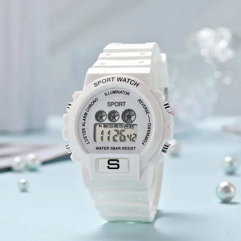 Women Digital Round Watch Luminous Sport Dial Casual Fashion Clock Outdoor Rubber Strap Fashionable Watch for Gift
Women Digital Round Watch Luminous Sport Dial Casual Fashion Clock Outdoor Rubber Strap Fashionable Watch for Gift