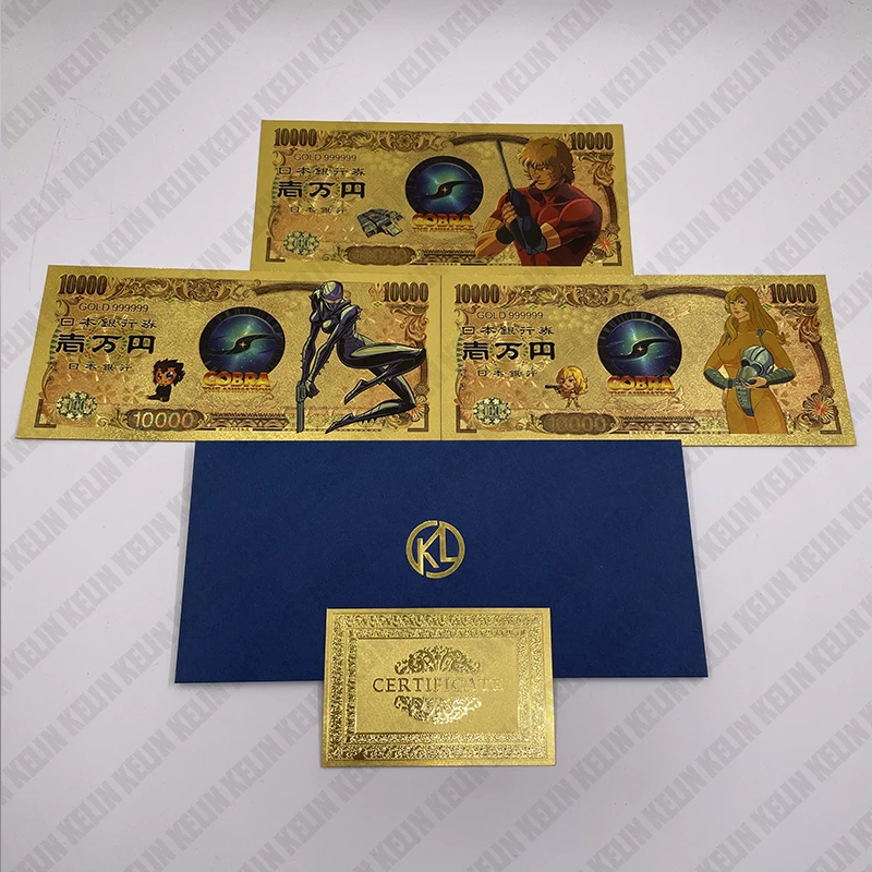We Have More Manga Japan 3 Designs Cobra Anime 10000 Yen Gold Banknotes Classic Childhood Memory Collection Gift
We Have More Manga Japan 3 Designs Cobra Anime 10000 Yen Gold Banknotes Classic Childhood Memory Collection Gift