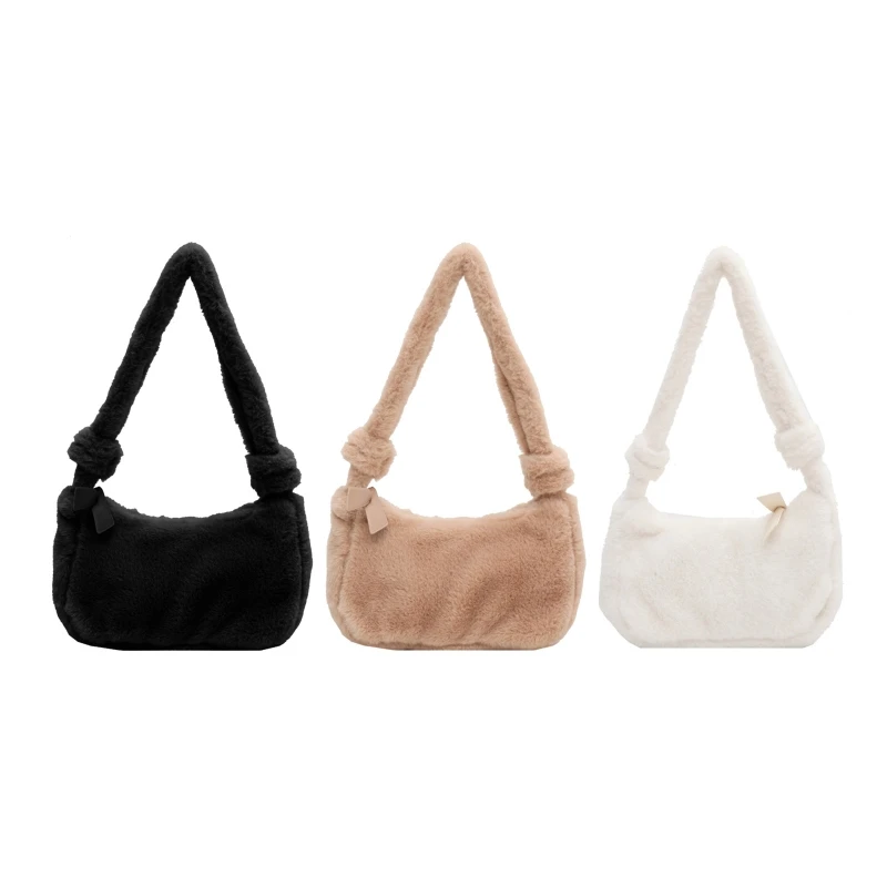 Women Handbag Solid Color Shoulder Bag for Autumn and Winter Plush Underarm Bags L5YB
Women Handbag Solid Color Shoulder Bag for Autumn and Winter Plush Underarm Bags L5YB