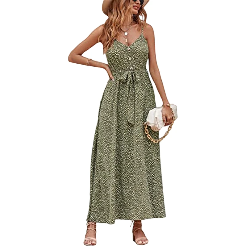 New Summer Ladies Dress Sexy Elegant Long Dress V-Neck Floral Mini Beach Dresses Button-Down Flowy Sleeveless Female Dress XL
New Summer Ladies Dress Sexy Elegant Long Dress V-Neck Floral Mini Beach Dresses Button-Down Flowy Sleeveless Female Dress XL