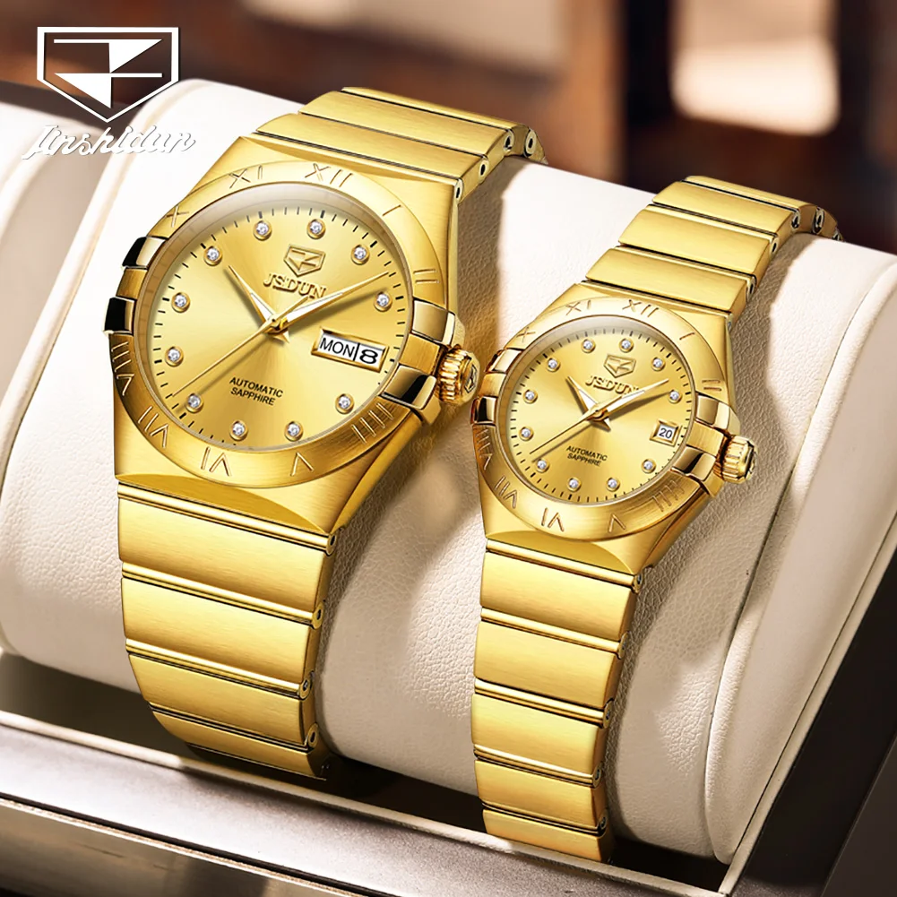 JSDUN New In Couple Watch for Women and Men Luxury Top Brand Sapphire Mirror Waterproof Lovers Wristwatch His or Hers Watch Set
JSDUN New In Couple Watch for Women and Men Luxury Top Brand Sapphire Mirror Waterproof Lovers Wristwatch His or Hers Watch Set