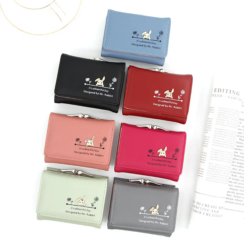 Leather Women Wallets Cute Wallet Fashion Short Student Coin Purse Card Hodler Ladies Clutch Small Female Rabbit Money Bags
Leather Women Wallets Cute Wallet Fashion Short Student Coin Purse Card Hodler Ladies Clutch Small Female Rabbit Money Bags