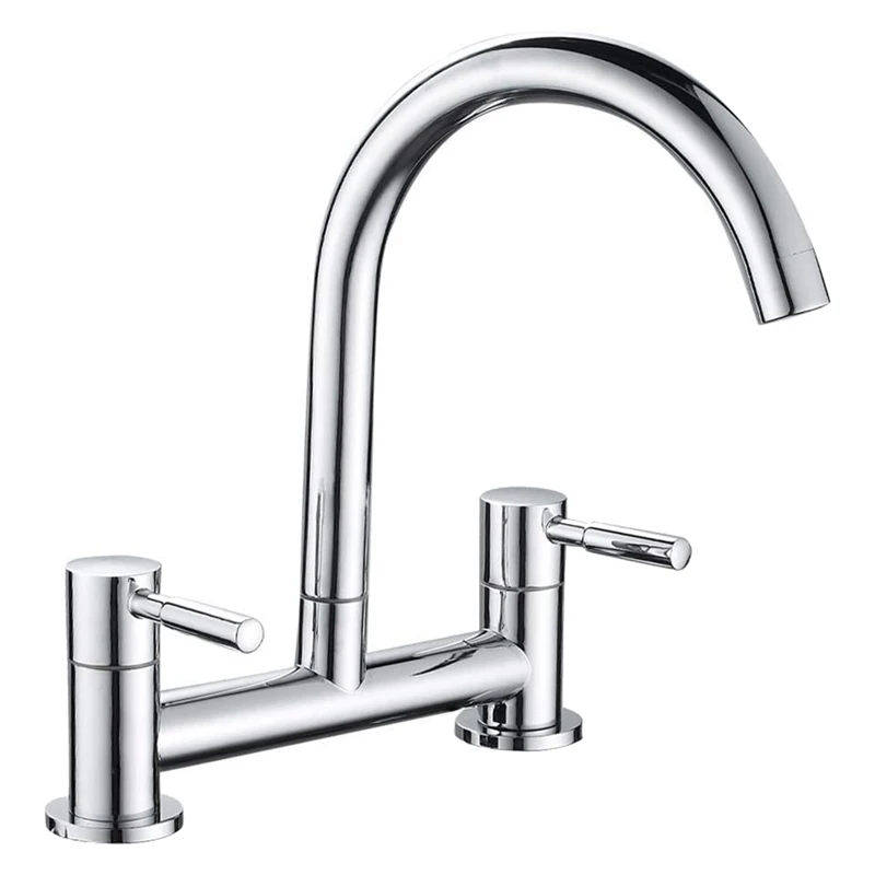HOT-Kitchen Sink Mixer Tap,2 Hole Kitchen Mixer Tap,Dual Lever Bridge Faucet ,180Mm Centres Deck Mounted,1/4 Turn,Swivel
HOT-Kitchen Sink Mixer Tap,2 Hole Kitchen Mixer Tap,Dual Lever Bridge Faucet ,180Mm Centres Deck Mounted,1/4 Turn,Swivel