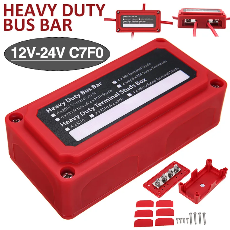New Arrival 300A 12V-24V Bus Bar Power Distribution Box Design High Quality Heavy Duty Busbar Terminal Block Power Case Kit
New Arrival 300A 12V-24V Bus Bar Power Distribution Box Design High Quality Heavy Duty Busbar Terminal Block Power Case Kit