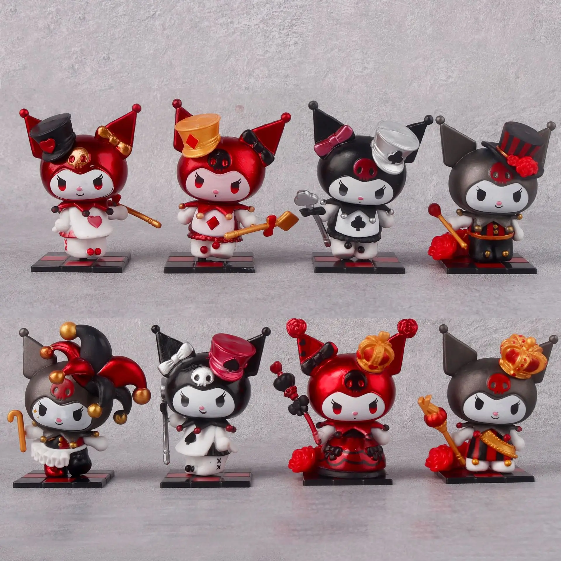 8Pcs/Set Kuromi Poker Kingdom Sanrio Cute Figurine Collection Tide Play Accessories Kawaii Girls Room Decor Surprise Gifts Toys
8Pcs/Set Kuromi Poker Kingdom Sanrio Cute Figurine Collection Tide Play Accessories Kawaii Girls Room Decor Surprise Gifts Toys