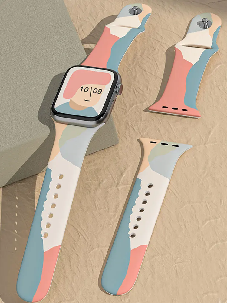 Printing Strap For Apple Watch Band 44mm 45mm 38mm iWatch 40mm 41 42mm Silicone Bracelet Correa apple watch series 7 6 SE 5 4 3
Printing Strap For Apple Watch Band 44mm 45mm 38mm iWatch 40mm 41 42mm Silicone Bracelet Correa apple watch series 7 6 SE 5 4 3