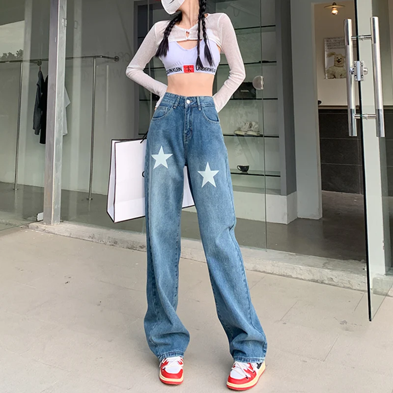 2023 New Arrival Spring Summer Women Print Cotton Denim Full Length Pants Button Fly Waist Casual Loose Straight Jeans V691
2023 New Arrival Spring Summer Women Print Cotton Denim Full Length Pants Button Fly Waist Casual Loose Straight Jeans V691