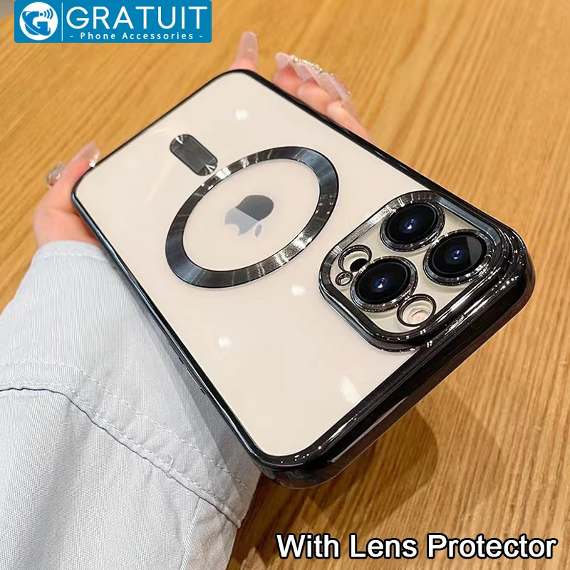 Plating Magnetic Case For Magsafe For iPhone 14 13 12 11 Pro Max 14 Plus Fashion Silicone Wireless Charging Lens Protector Cover
Plating Magnetic Case For Magsafe For iPhone 14 13 12 11 Pro Max 14 Plus Fashion Silicone Wireless Charging Lens Protector Cover