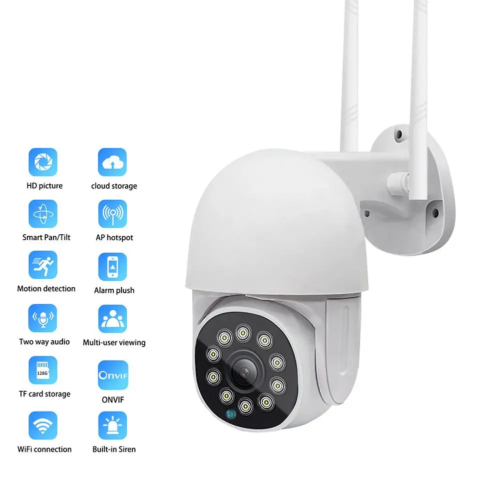 Small Dome WIFI IP Outdoor Camera Waterproof High-definition Night Vision Remote Monitoring Wireless Security Protection Camera
Small Dome WIFI IP Outdoor Camera Waterproof High-definition Night Vision Remote Monitoring Wireless Security Protection Camera