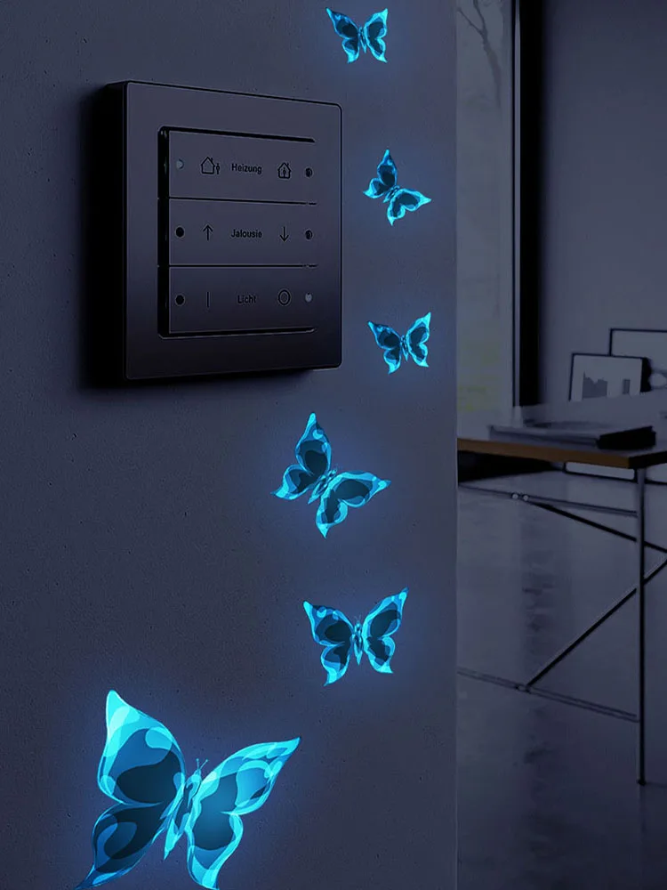 Blue Luminous Butterfly Wall Stickers Living Room Bedroom For Home Decor Switch Decals Glow In The Dark Self Adhesive Wallpaper
Blue Luminous Butterfly Wall Stickers Living Room Bedroom For Home Decor Switch Decals Glow In The Dark Self Adhesive Wallpaper