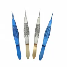 Castroviejo Tying Forcep/Toothed Forceps 108mm With 6mm Ophthalmic tweezers Ophthalmic instruments