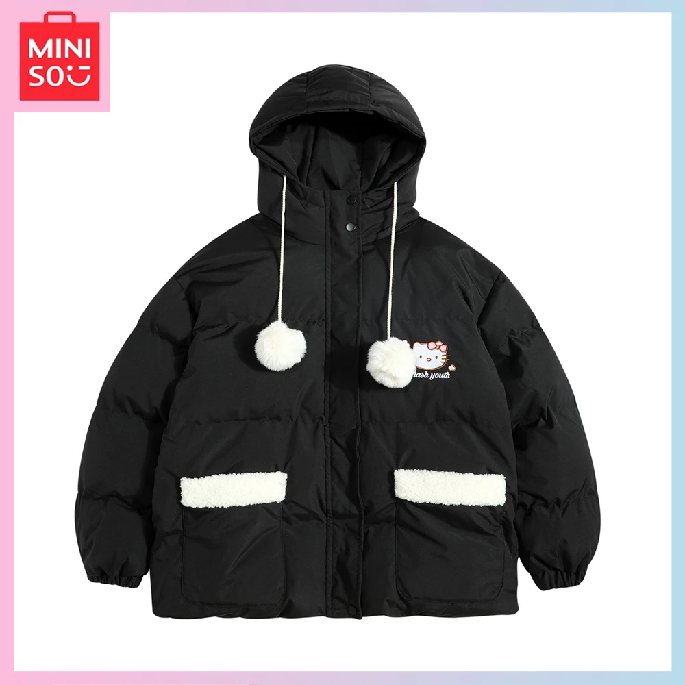 Miniso Hellokitty Winter New Sweet and Lovely Embroidered Cotton Dress College Style Fashion Simple Warm Loose Bread Dress 
Miniso Hellokitty Winter New Sweet and Lovely Embroidered Cotton Dress College Style Fashion Simple Warm Loose Bread Dress