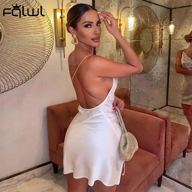 FQLWL Spring Slit White Sexy Mini Dresses Women 2022 Party Cami Strap Backless Bodycon Dresses Ladies Club Wrap Short Dress
FQLWL Spring Slit White Sexy Mini Dresses Women 2022 Party Cami Strap Backless Bodycon Dresses Ladies Club Wrap Short Dress