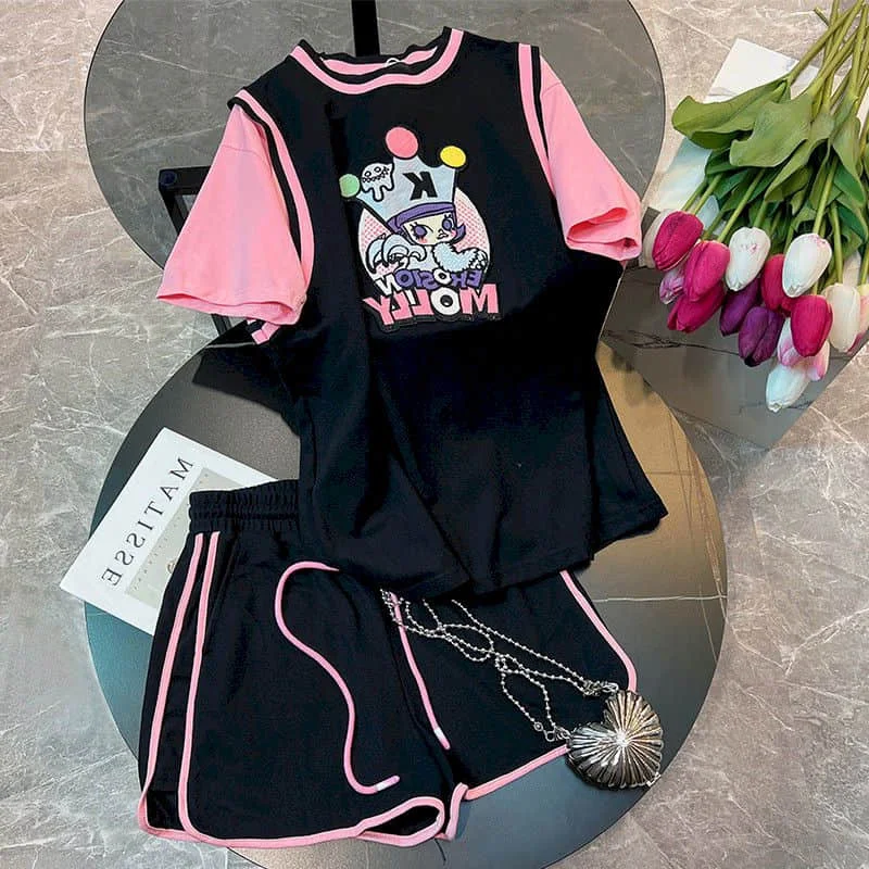 Oversized Summer Sets Women Outfits Loose Sporty Shorts Sleeve Tracksuit Women Two Piece Set Korean Fashion Casual Top and Pants
Oversized Summer Sets Women Outfits Loose Sporty Shorts Sleeve Tracksuit Women Two Piece Set Korean Fashion Casual Top and Pants