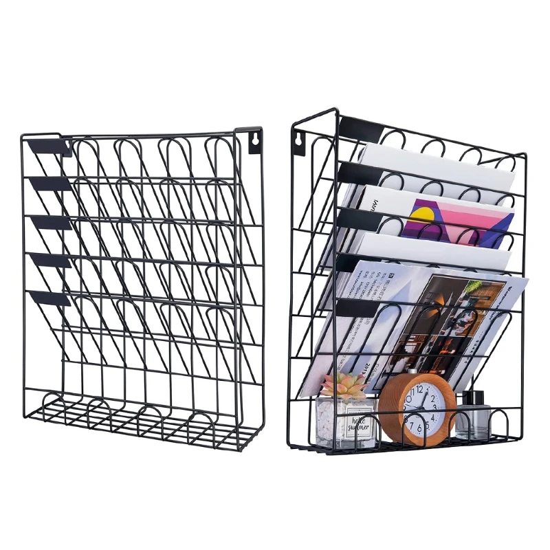 Office 6 Pocket Hanging Files Wall Mounted Metal Document File Organizer Magazine Holder Rack Display Files Newspapers
Office 6 Pocket Hanging Files Wall Mounted Metal Document File Organizer Magazine Holder Rack Display Files Newspapers
