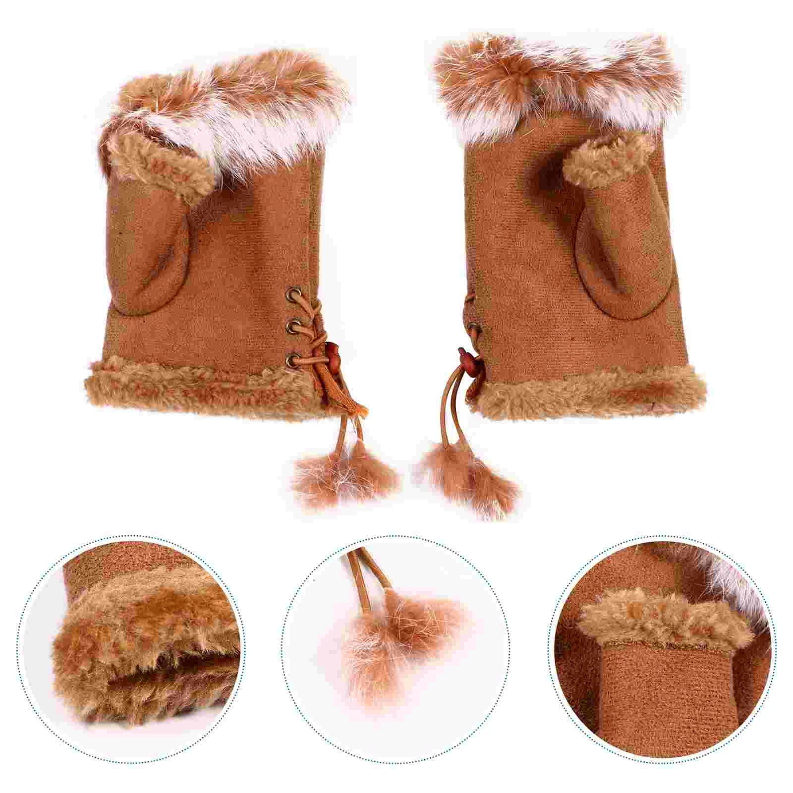 Gloves Women Winter Furry Mittens Fur Fingerless Halfthermal Insulation Cold Fuzzy Rabbit Fingeroutdoor Plush Weather Faux Warm
Gloves Women Winter Furry Mittens Fur Fingerless Halfthermal Insulation Cold Fuzzy Rabbit Fingeroutdoor Plush Weather Faux Warm