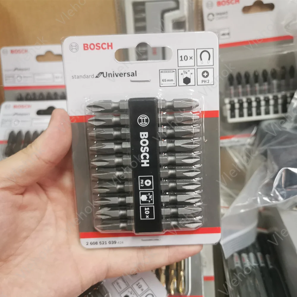 BOSCH 1/4 "65MM electric screwdriver universal dual purpose standard drill bit PH2 drill bit set
BOSCH 1/4 "65MM electric screwdriver universal dual purpose standard drill bit PH2 drill bit set