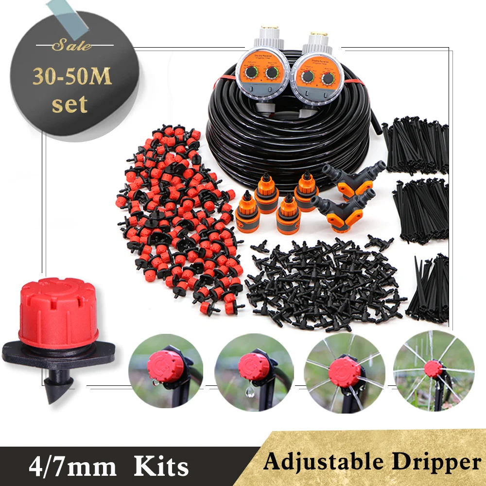 5-50M Ball Valve Watering System 8 Holes Adjustable Drip Irrigation Set Potted Plants Greenhouse Sprinkler Kit Gardening Tools
5-50M Ball Valve Watering System 8 Holes Adjustable Drip Irrigation Set Potted Plants Greenhouse Sprinkler Kit Gardening Tools