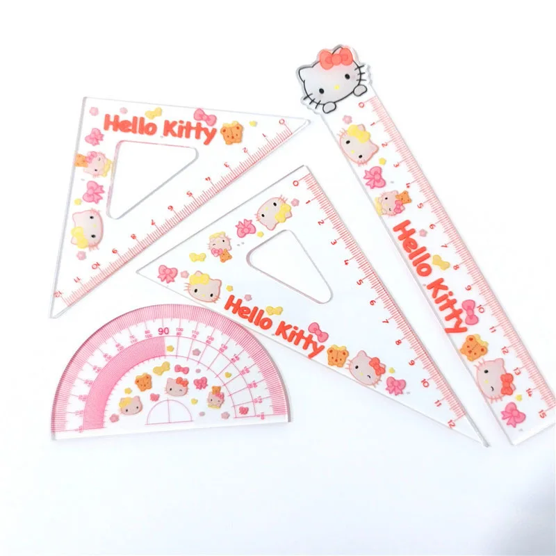 Kuromi My Melody HelloKittys Kawaii Sanrios Set Ruler Cartoon Triangle Ruler Protractor Learning Stationery Office Supplies
Kuromi My Melody HelloKittys Kawaii Sanrios Set Ruler Cartoon Triangle Ruler Protractor Learning Stationery Office Supplies