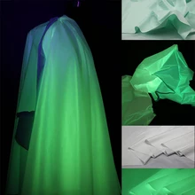Designer Fabric Waterproof By The Meter for Clothes Down Jacket Luminous Reflective Fluorescent Technology Cloth Plain Thin Soft