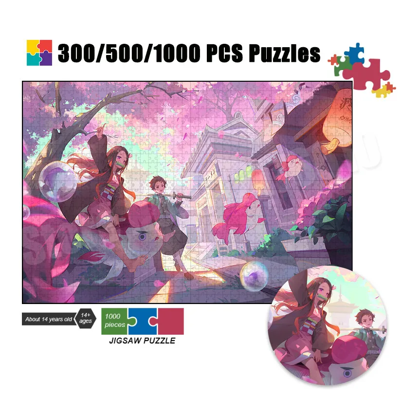 Demon Slayer 300/500/1000 Pieces Jigsaw Puzzles Anime Puzzle Adults Kids Intellectual Educational Diy Toys Family Game Gifts
Demon Slayer 300/500/1000 Pieces Jigsaw Puzzles Anime Puzzle Adults Kids Intellectual Educational Diy Toys Family Game Gifts
