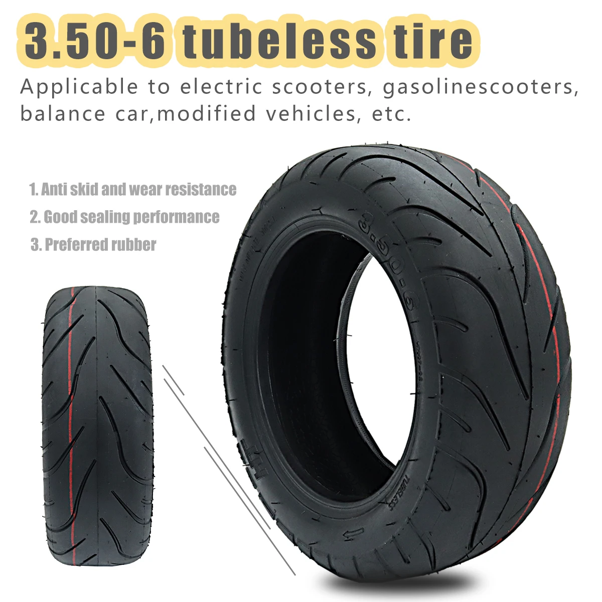 10 Inch Explosion Proof Tire 3.50-6 Tyres Fits Electric Scooter Balanced Scooter Motorcycle Accessori
10 Inch Explosion Proof Tire 3.50-6 Tyres Fits Electric Scooter Balanced Scooter Motorcycle Accessori