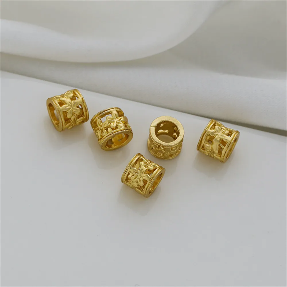 18K Gold Plated Brass Matte Gold Hollow Cylindrical 5 * 6mm Antique Gold Separated Bead DIY Bracelet Necklace Accessories
18K Gold Plated Brass Matte Gold Hollow Cylindrical 5 * 6mm Antique Gold Separated Bead DIY Bracelet Necklace Accessories