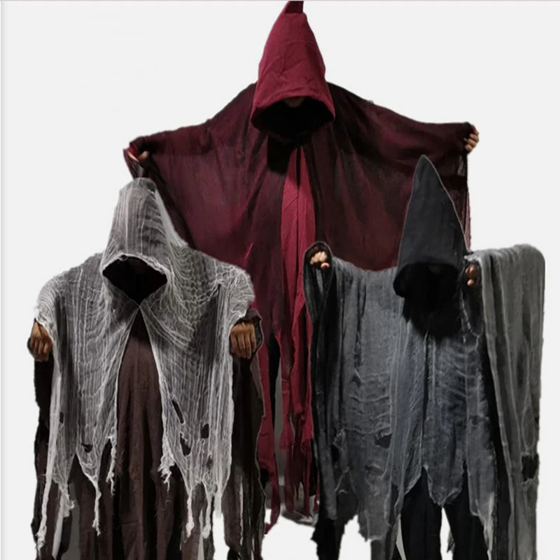Halloween Cloak Cosplay Adults Children Zombie Clothes with Hat Tattered Skeleton Dress Up Horror Ghost Costume Props
Halloween Cloak Cosplay Adults Children Zombie Clothes with Hat Tattered Skeleton Dress Up Horror Ghost Costume Props