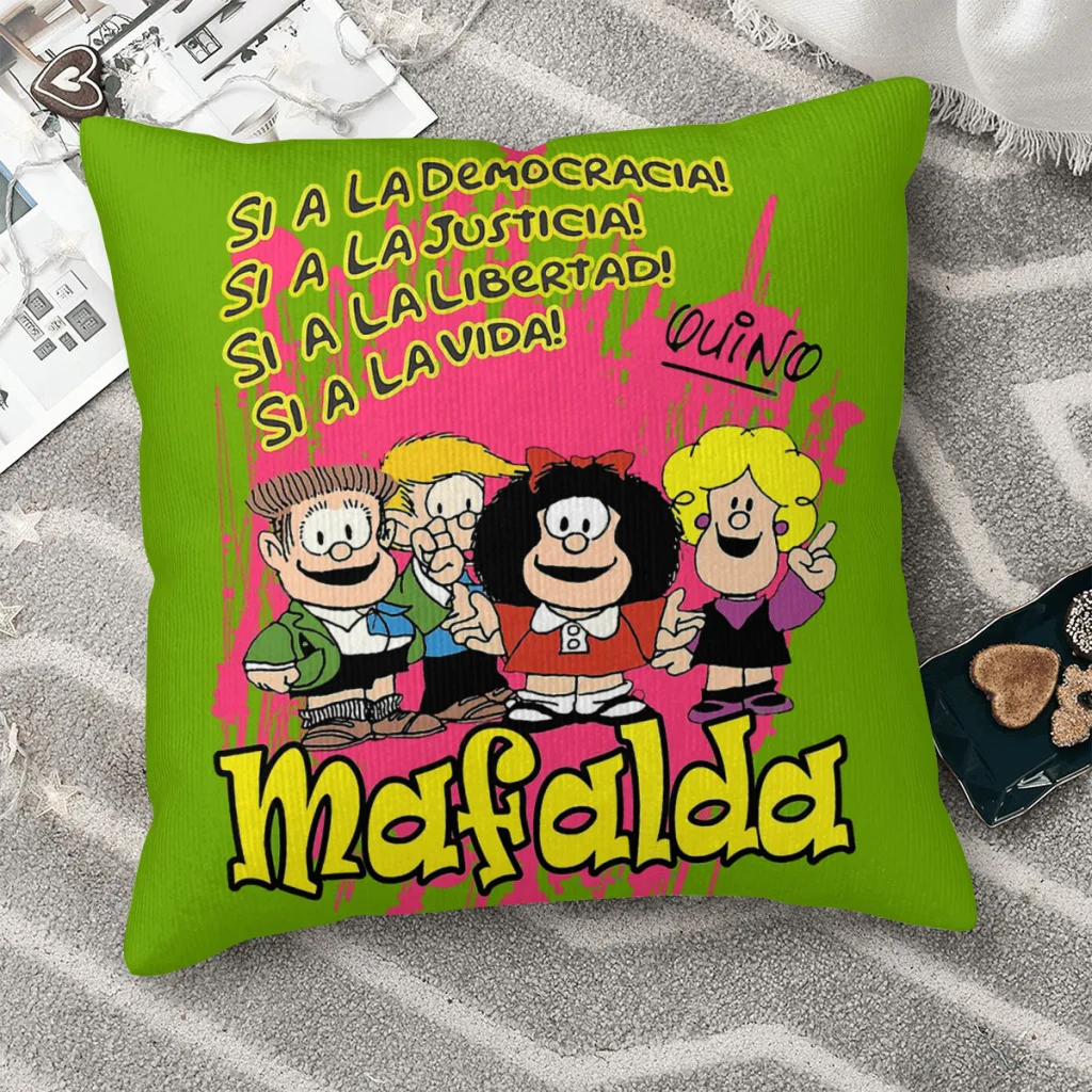 Si A La Cojines Throw Pillow Case Mafalda Miguelito Comic Cushion Home Sofa Chair Print Decorative Coussin
Si A La Cojines Throw Pillow Case Mafalda Miguelito Comic Cushion Home Sofa Chair Print Decorative Coussin