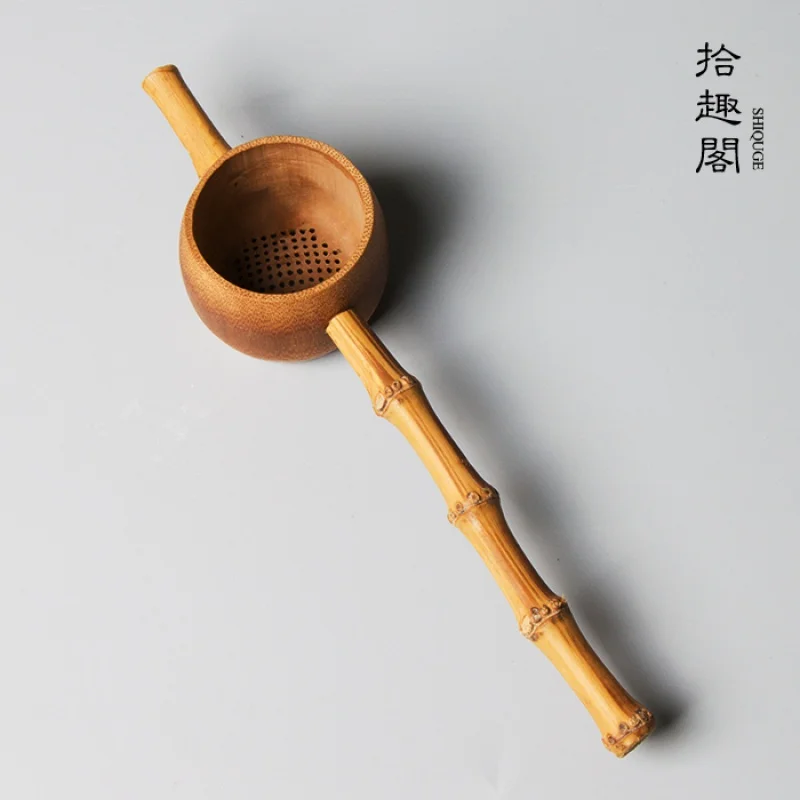 

Handmade Bamboo Root Tea Strainer Vintage Bamboo Tea Strainer Japanese Tea Compartment Kung Fu Tea Utensils Creative Pitcher Fil