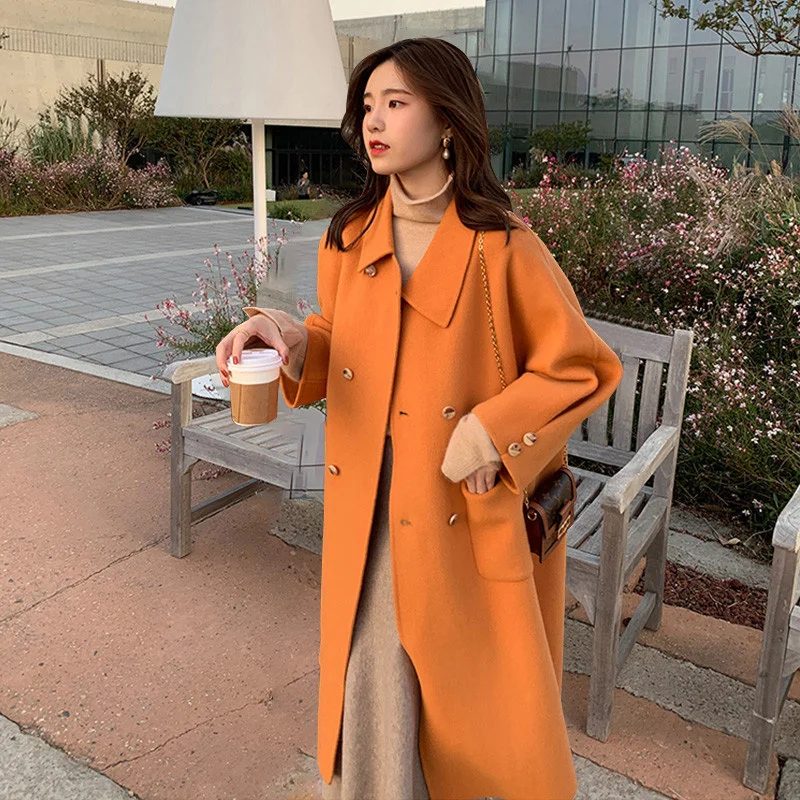 2023 Autumn And Winter New Korean Version Loose Thickened Woolen Coat Design Double-breasted Medium And Long Woolen Coat Women
2023 Autumn And Winter New Korean Version Loose Thickened Woolen Coat Design Double-breasted Medium And Long Woolen Coat Women