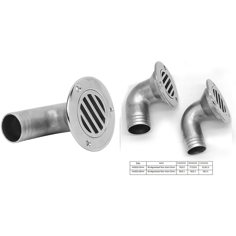 Durable Boat Floor Drain 316 Stainless Steel Marine 90 Degree Boat Floor Deck Water Drain Boat Accessories
Durable Boat Floor Drain 316 Stainless Steel Marine 90 Degree Boat Floor Deck Water Drain Boat Accessories