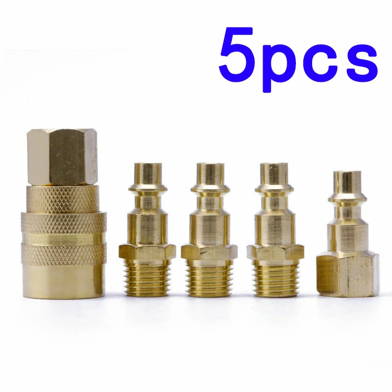 Male Quick Coupler Plug Connectors Tools Accessories Attachments Brass Gold Female 5Pcs 1/4 NPT Hose Compressor
Male Quick Coupler Plug Connectors Tools Accessories Attachments Brass Gold Female 5Pcs 1/4 NPT Hose Compressor