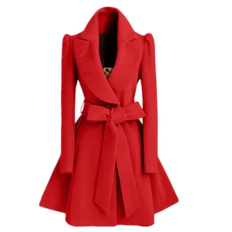 Elegant Women Woolen Coats Waist Belt Lapel Wool Winter Autumn Long Sleeve Windbreaker Jackets Abrigos Mujer Manteau Femme Hiver
Elegant Women Woolen Coats Waist Belt Lapel Wool Winter Autumn Long Sleeve Windbreaker Jackets Abrigos Mujer Manteau Femme Hiver