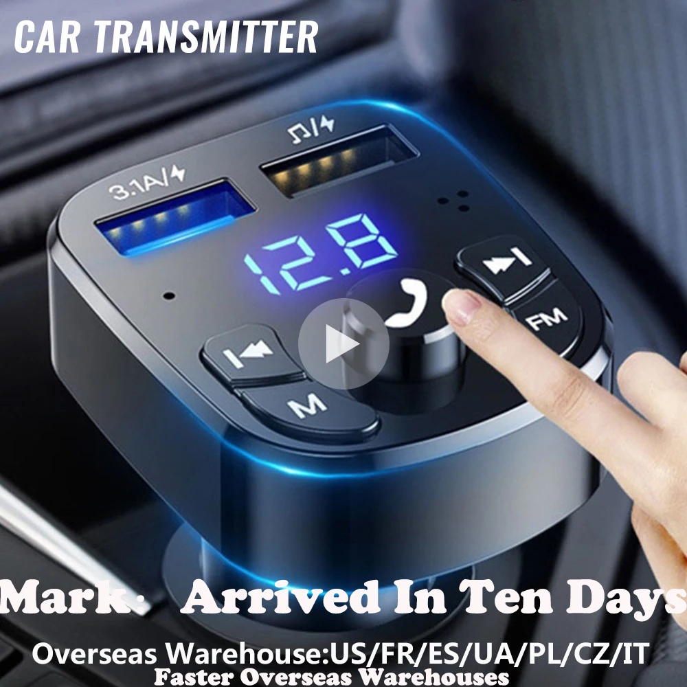 Bluetooth Version 5.0 FM Transmitter Car Player Kit Card Car Charger Quick With QC3.0 Dual USB Voltmeter & AUX IN/OUT DC 12/24V
Bluetooth Version 5.0 FM Transmitter Car Player Kit Card Car Charger Quick With QC3.0 Dual USB Voltmeter & AUX IN/OUT DC 12/24V