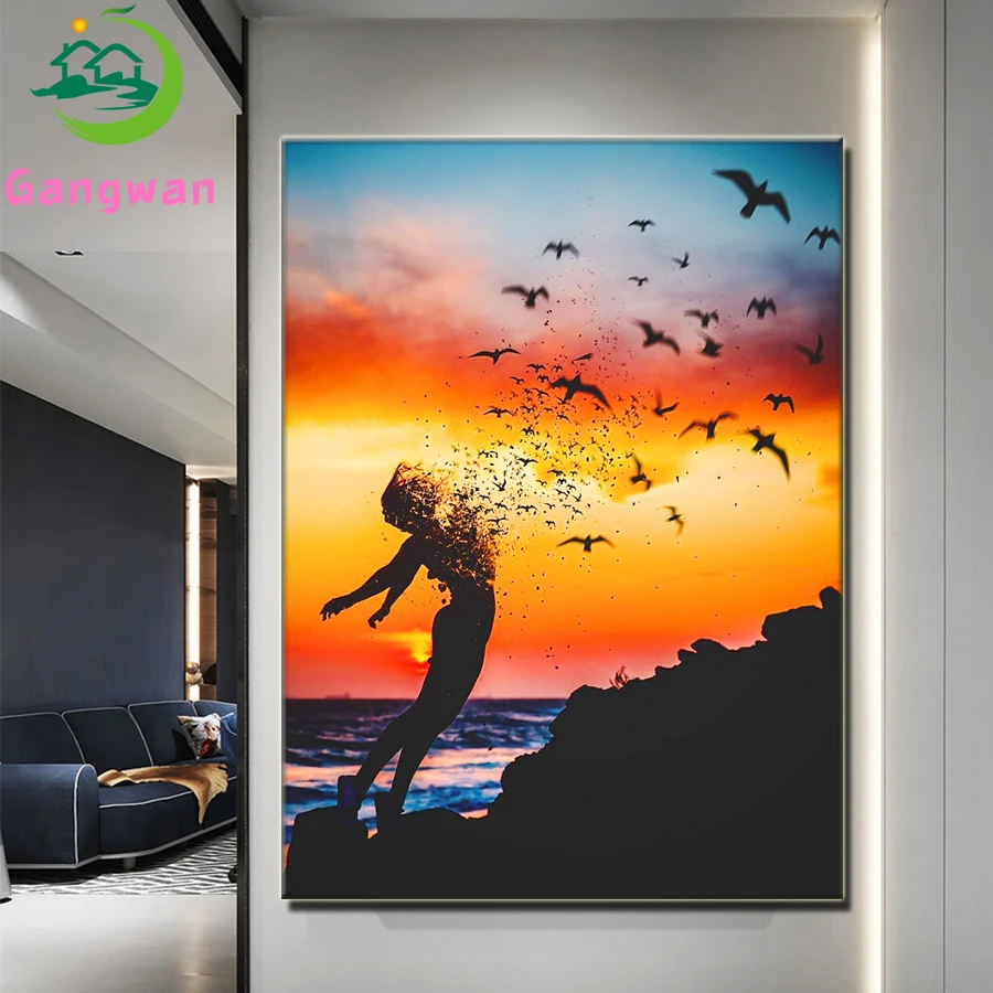 New Arrival Diamond Painting sunset birds Mosaic sea Landscape Diamond Embroidery fantasy flying man Cross Stitch Wall decor
New Arrival Diamond Painting sunset birds Mosaic sea Landscape Diamond Embroidery fantasy flying man Cross Stitch Wall decor