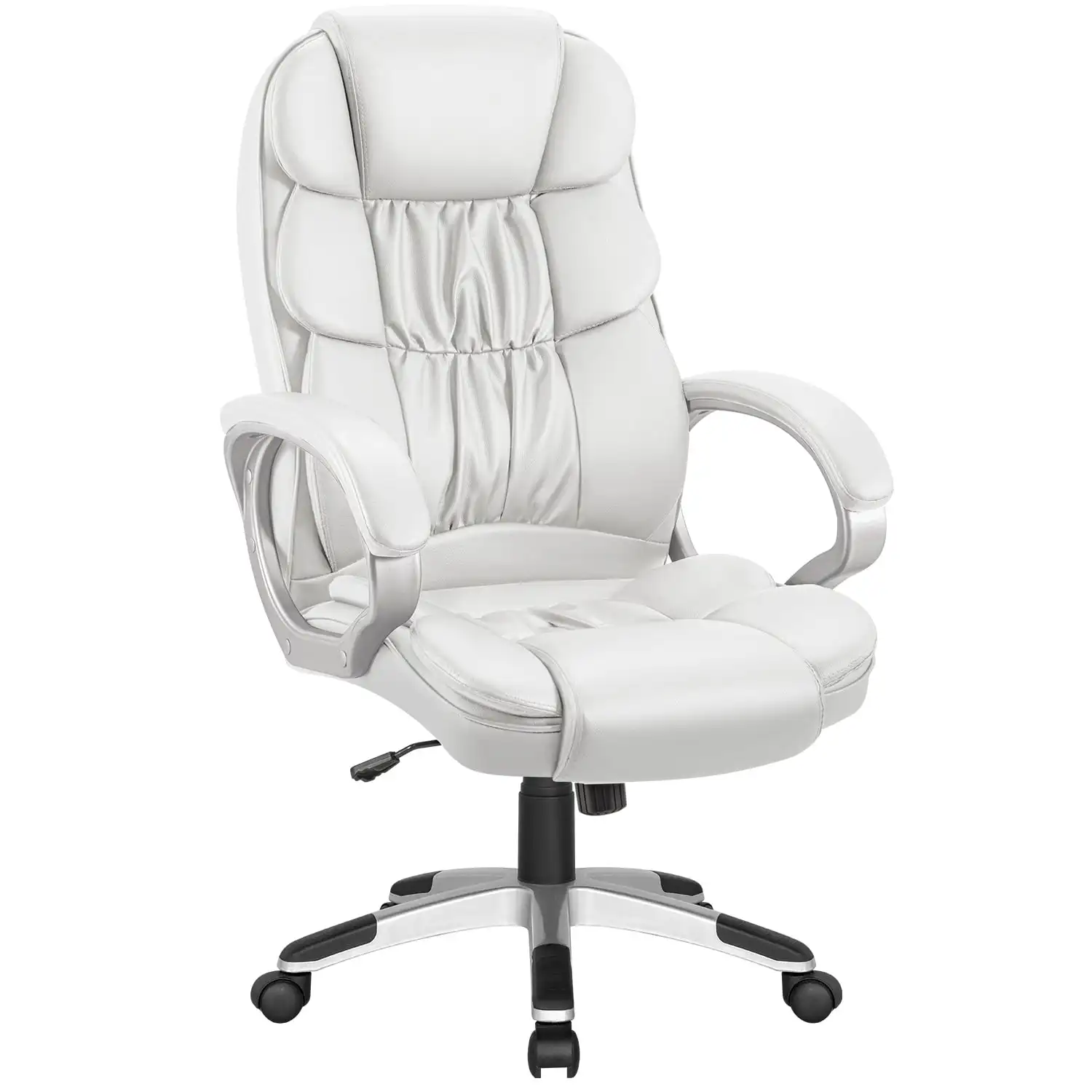 Leather High Back Office Chair Ergonomic Executive Office Chair Swivel Computer Desk Chair Lumbar Support Soft Cushioned Padded
Leather High Back Office Chair Ergonomic Executive Office Chair Swivel Computer Desk Chair Lumbar Support Soft Cushioned Padded