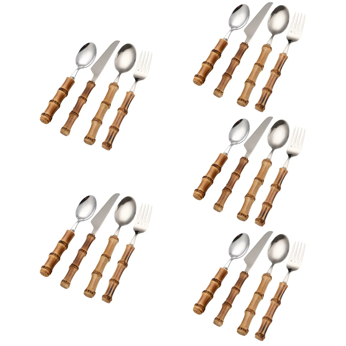 5 Sets Handle Flatware Stainless Steel Cutlery Tableware Eating Utensils Spoon Fork
5 Sets Handle Flatware Stainless Steel Cutlery Tableware Eating Utensils Spoon Fork