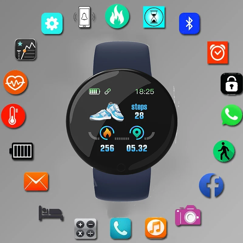 New Smart Watch Men Women Smart Bracelet LED D18 Smartwatch Waterproof Smart Touch Screen Bracelet Smartband 2022 Inteligente
New Smart Watch Men Women Smart Bracelet LED D18 Smartwatch Waterproof Smart Touch Screen Bracelet Smartband 2022 Inteligente