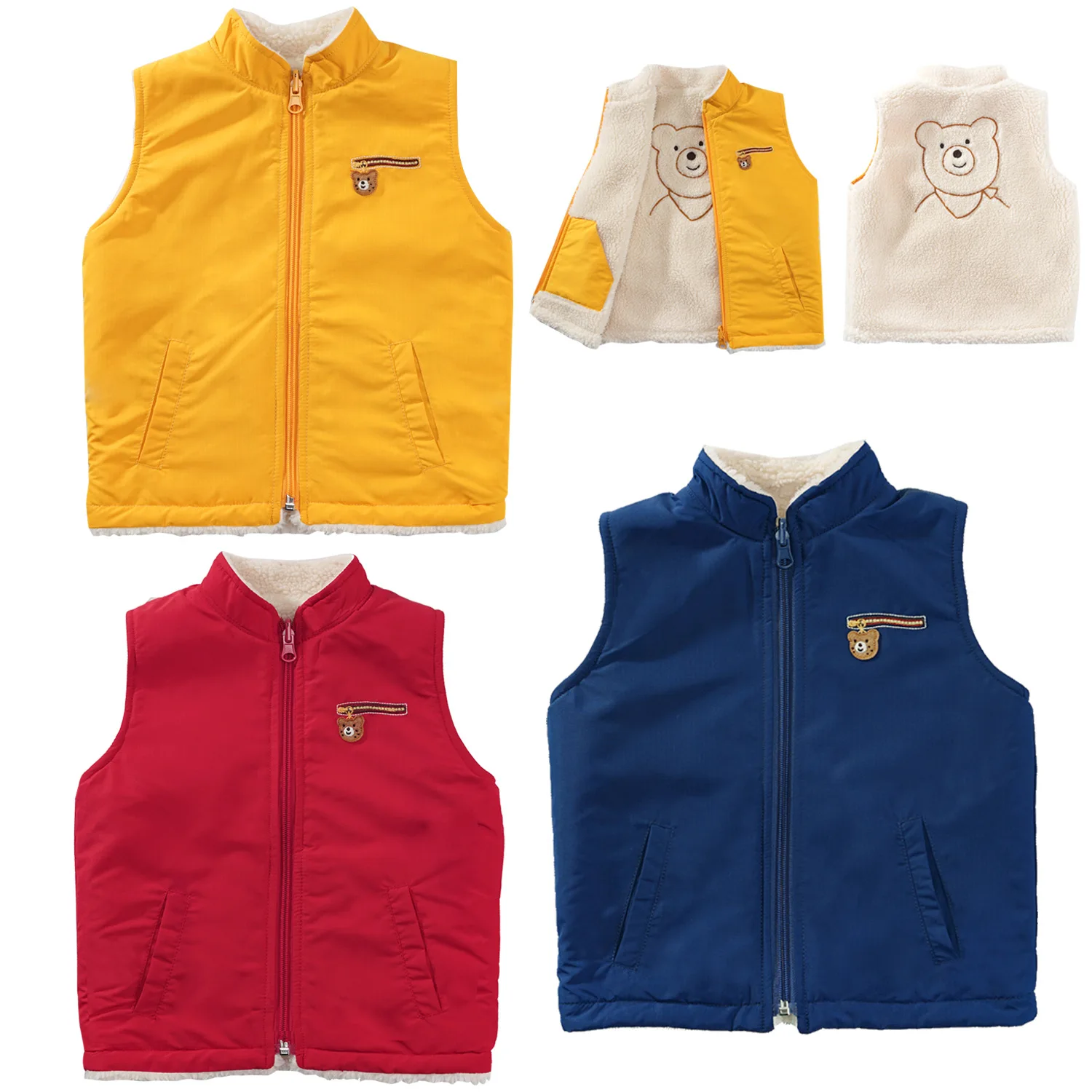 Vest For Kids Boys Fall/Winter 2022 Women's Clothing Windproof Thickened Lamb Fleece Zipper Double-sided Vest
Vest For Kids Boys Fall/Winter 2022 Women's Clothing Windproof Thickened Lamb Fleece Zipper Double-sided Vest