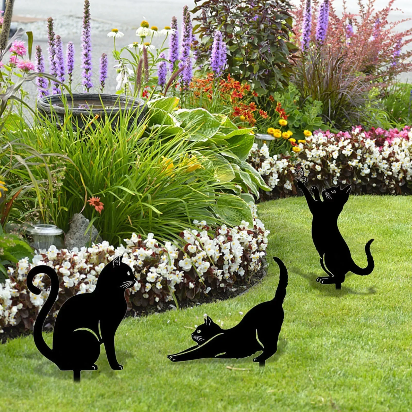 3 шт. садовые кошки, металлические силуэты, наземные знаки, двор, украшение для сада, уличное украшение на колышке, весеннее украшение, фигурк...
3 шт. садовые кошки, металлические силуэты, наземные знаки, двор, украшение для сада, уличное украшение на колышке, весеннее украшение, фигурк...
